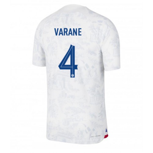 Fotballdrakt Herre Frankrike Raphael Varane #4 Bortedrakt VM 2022 Kortermet